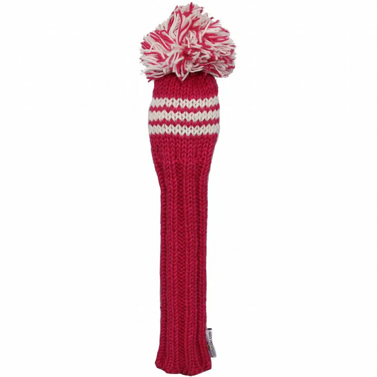 Sunfish pletený vlnený headcover – ružová a biela