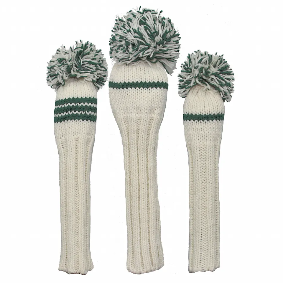 Sunfish pletený vlnený headcover – biela a zelená