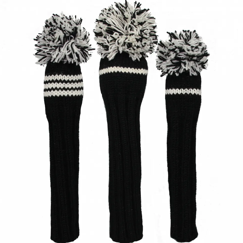 Sunfish pletený vlnený headcover – čierna a biela