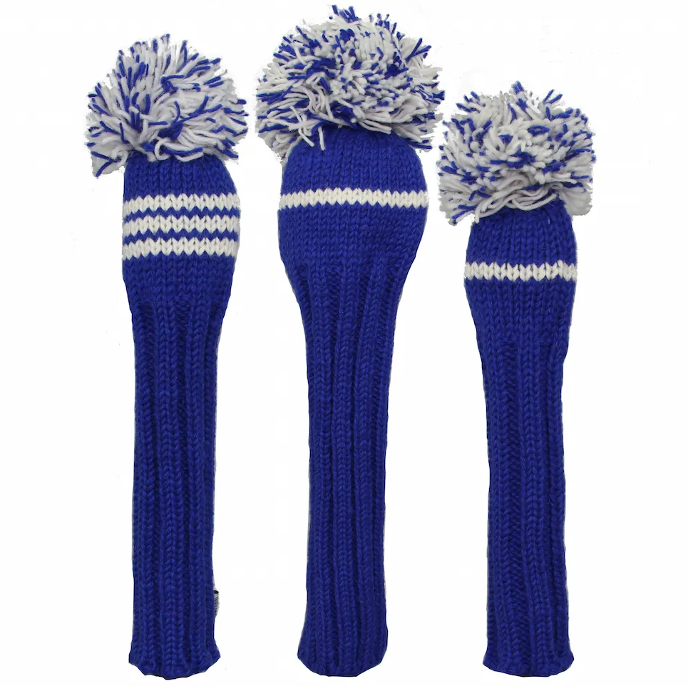 Sunfish pletený vlnený headcover – modrá a biela