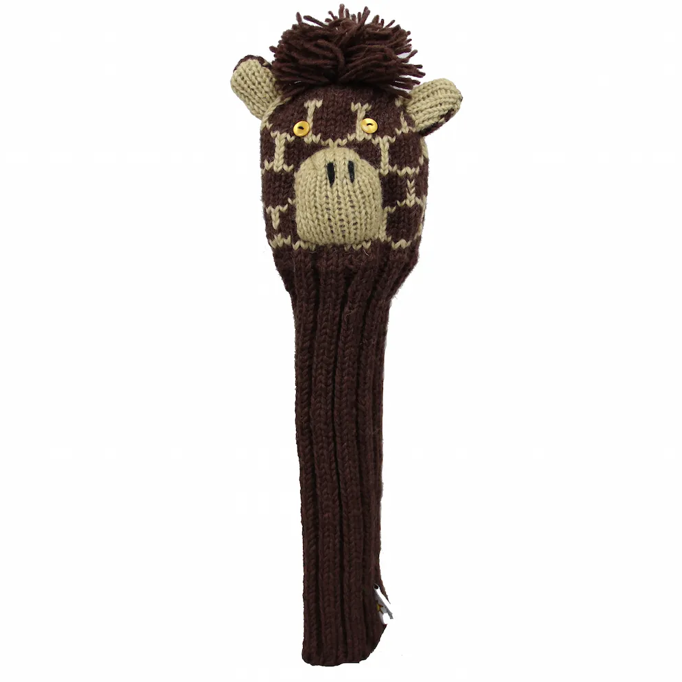 Sunfish pletený vlnený headcover – Žirafa