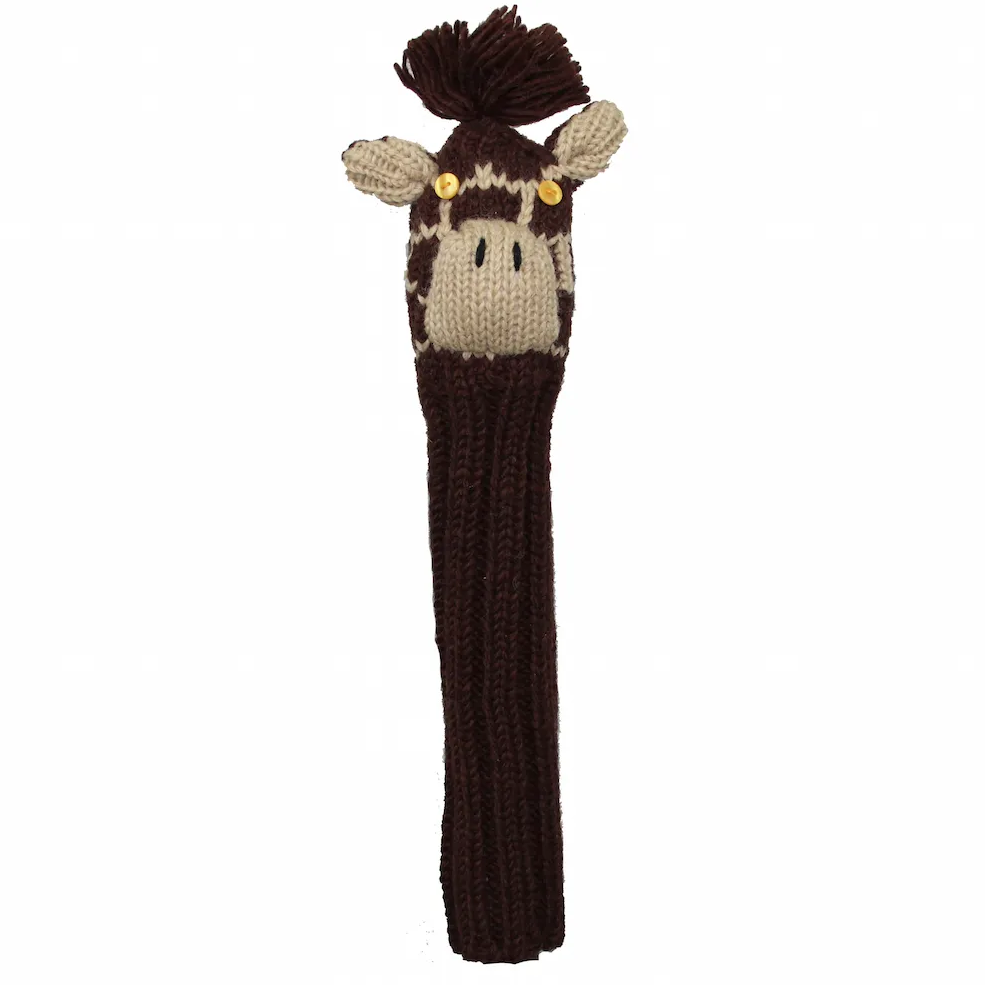 Sunfish pletený vlnený headcover – Žirafa