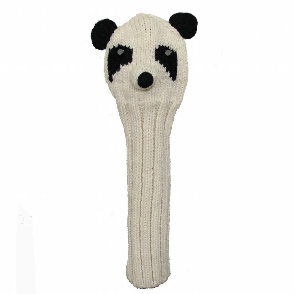 Sunfish pletený vlnený headcover – Panda