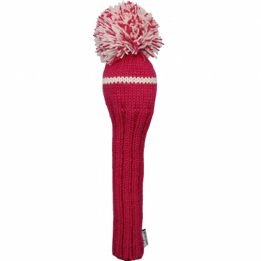Sunfish pletený vlnený headcover – ružová a biela