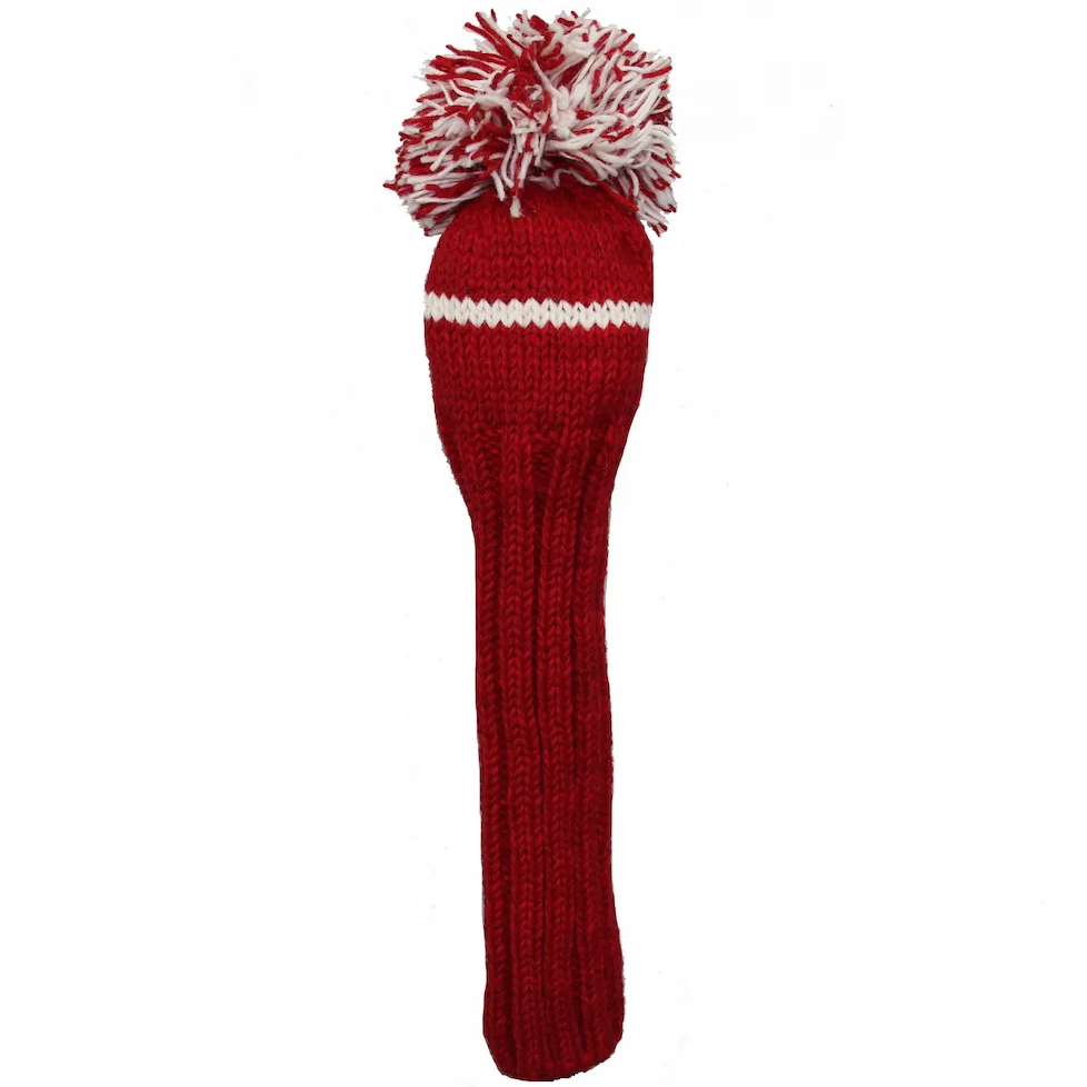 Sunfish pletený vlnený headcover – červená a biela