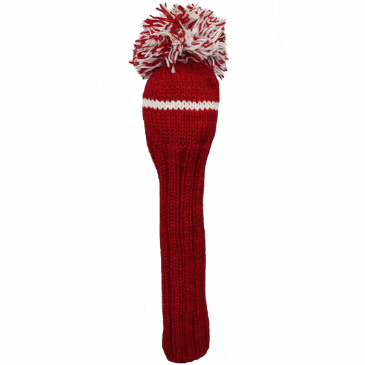 Sunfish pletený vlnený headcover – červená a biela