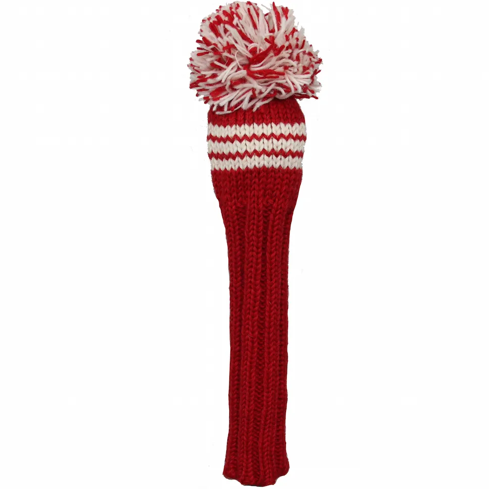Sunfish pletený vlnený headcover – červená a biela