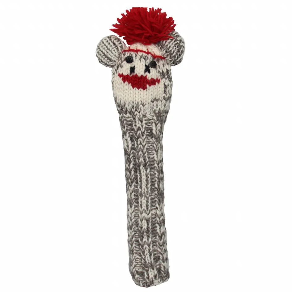 Sunfish pletený vlnený headcover – Sock Monkey