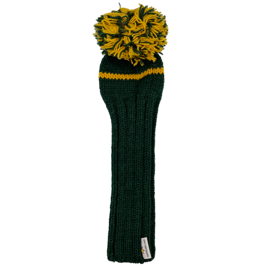 Sunfish pletený vlnený headcover – zelená a žltá