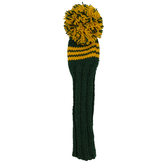 Sunfish pletený vlnený headcover – zelená a žltá