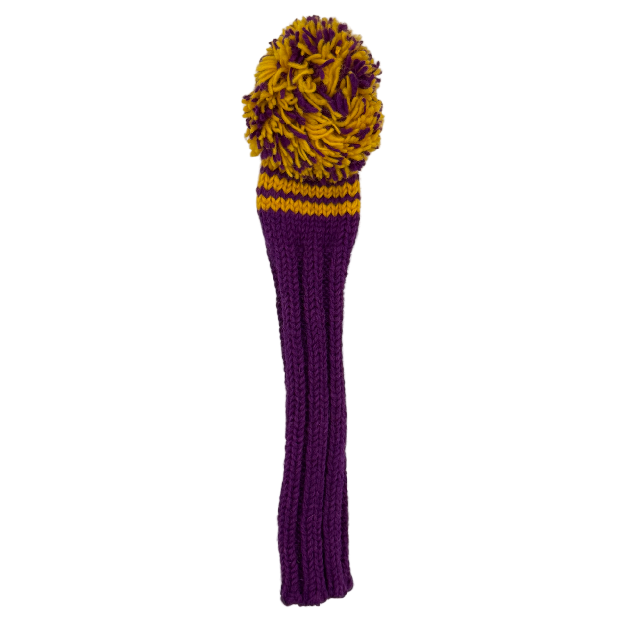 Sunfish pletený vlnený headcover – fialová a žltá