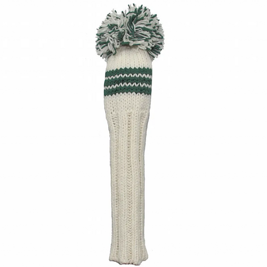 Sunfish pletený vlnený headcover – biela a zelená