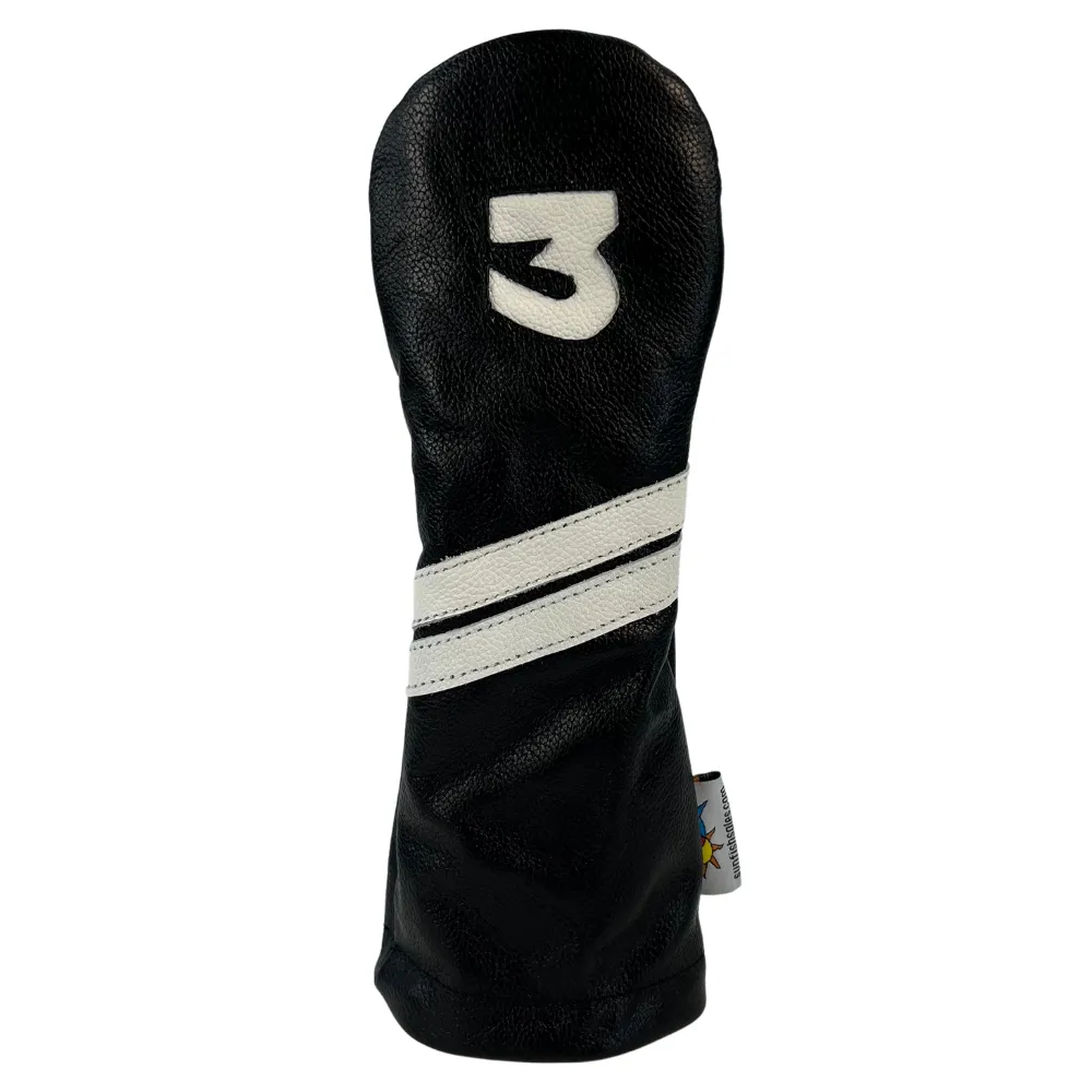Sunfish kožený headcover - čierna a biela